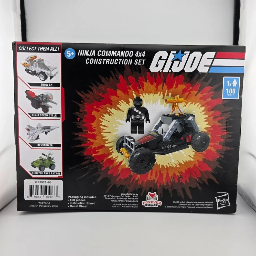 2020 Forever Clever G.I. Joe: Ninja Commando 4x4 100 Pieces Construction Set NEW